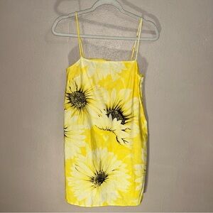 H&M Yellow Linen Blend Fabric